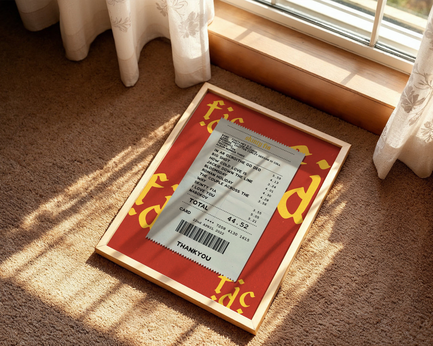 Fontaines D.C. Skinty Fia receipt poster