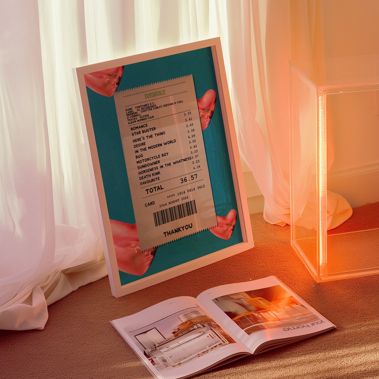 Fontaines D.C. Romance Receipt poster