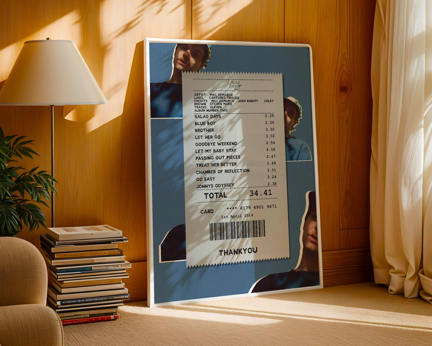 Mac DeMarco Salad Days receipt poster