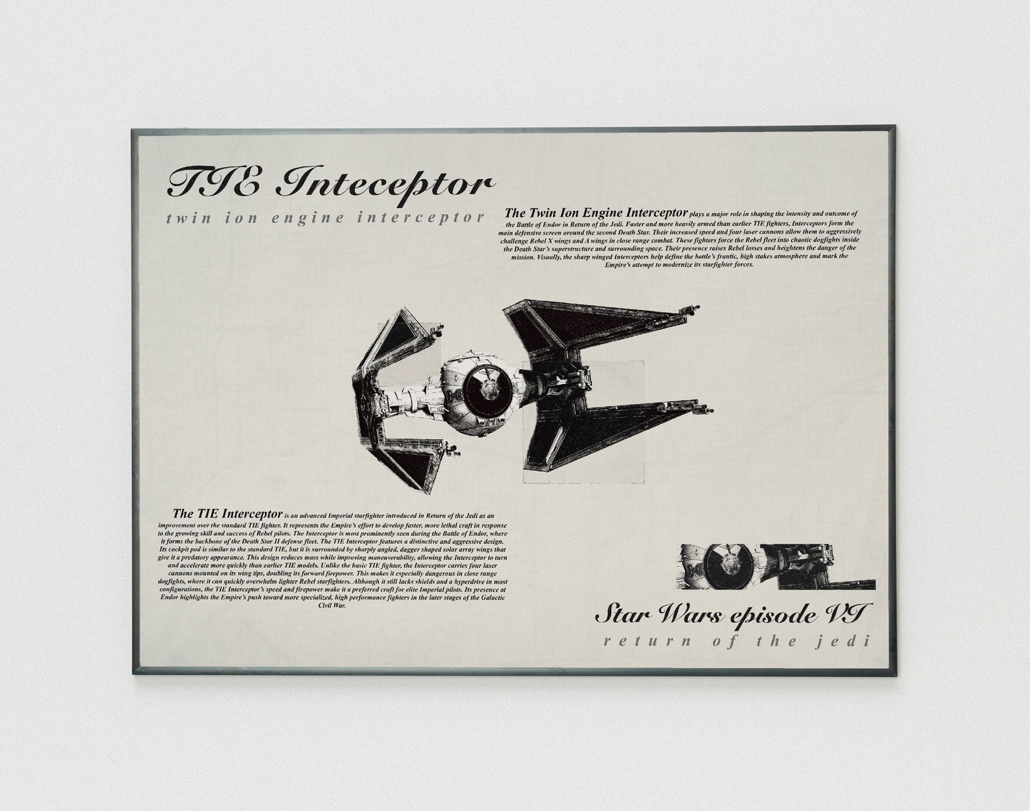 Star Wars TIE Inteceptor poster