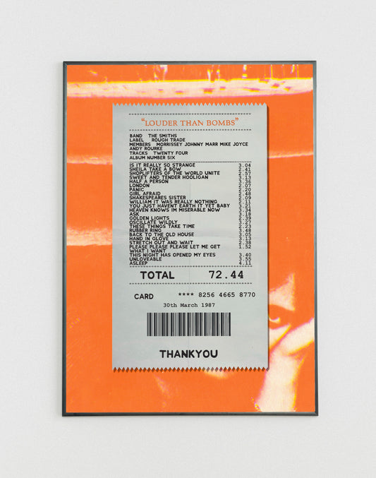 The Smiths Louder than Bombs receipt poster