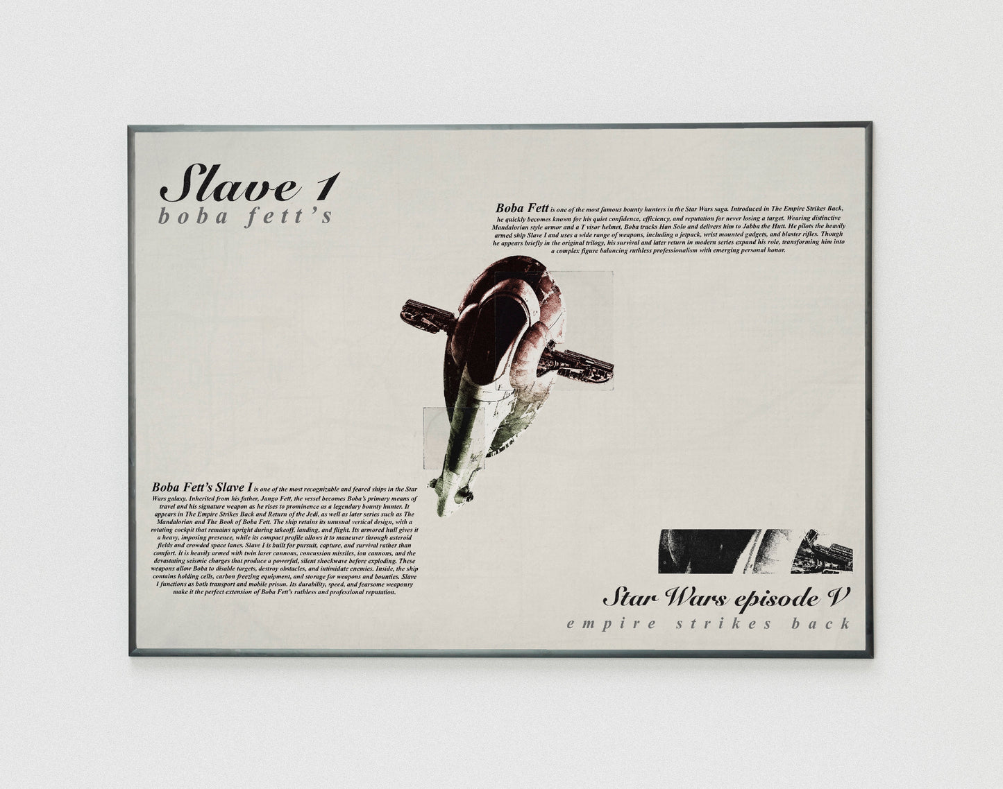 Star Wars Boba Fett’s Slave 1 poster