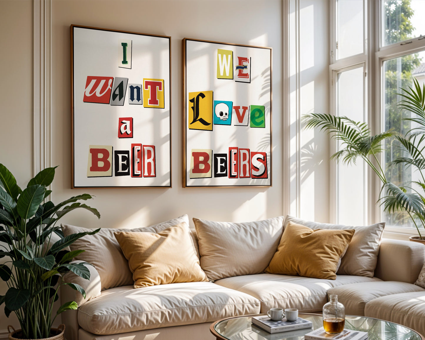 Beer letter cut outs poster