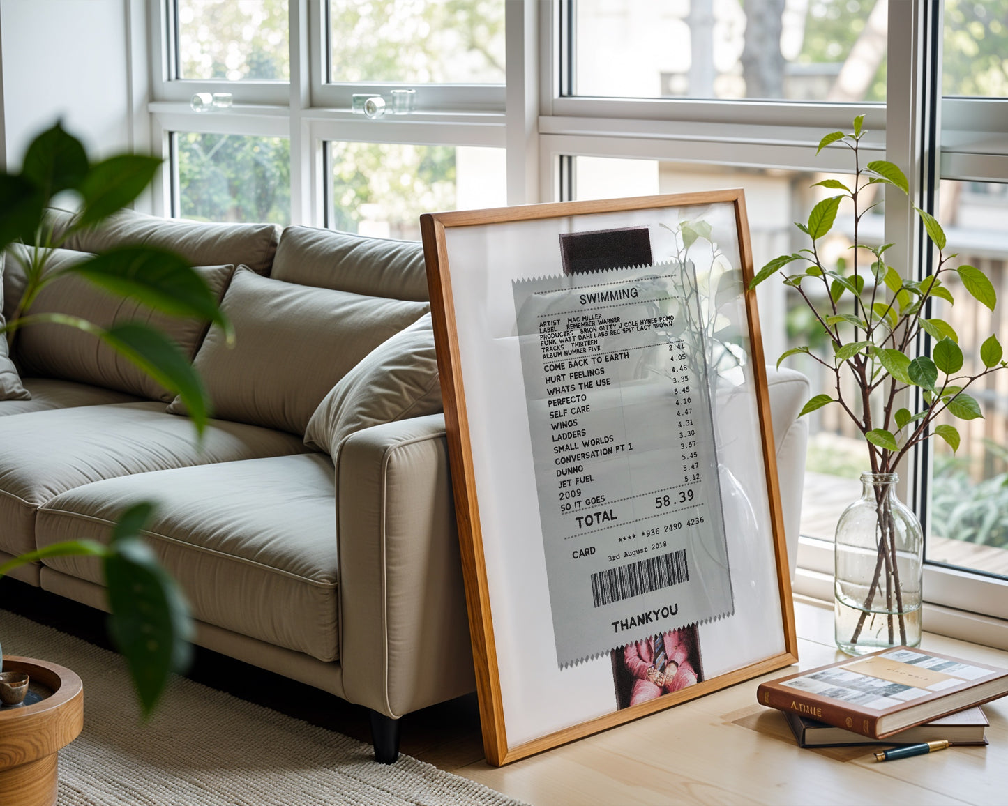 Mac Miller Swimming receipt poster