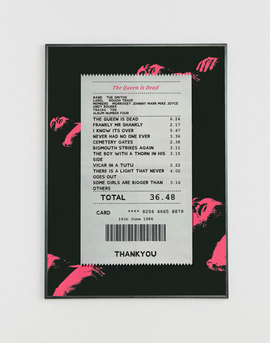 The Smiths Queen is Dead receipt poster