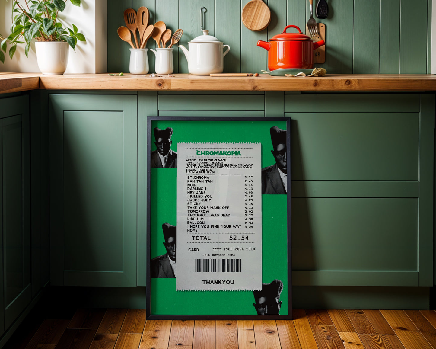 Tyler the Creator Chromakopia receipt poster