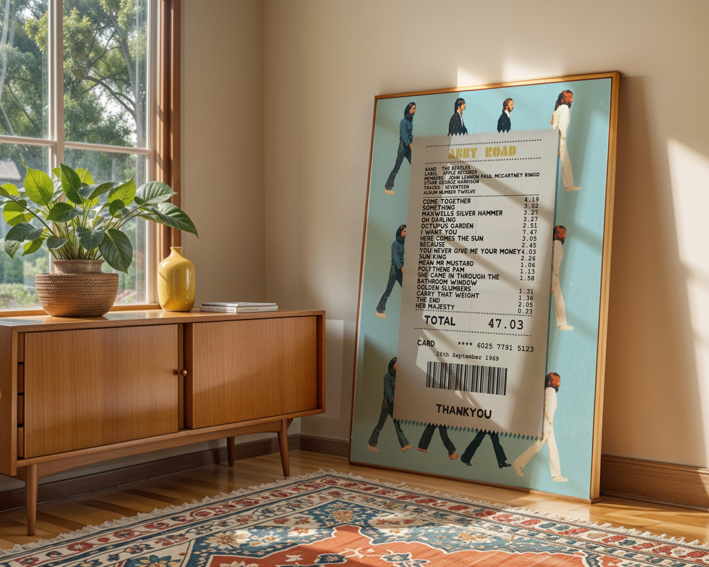 The Beatles Abbey Road receipt poster
