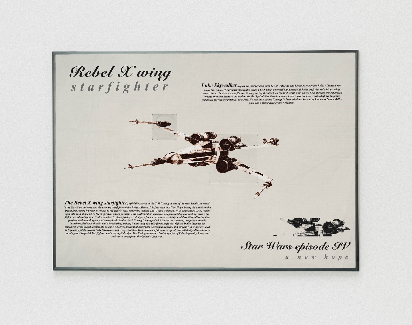 Star Wars X Wing Star poster