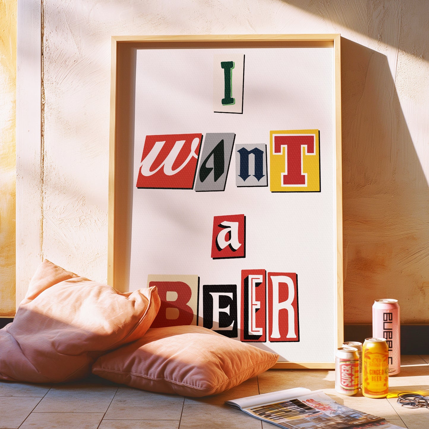 Beer letter cut outs poster