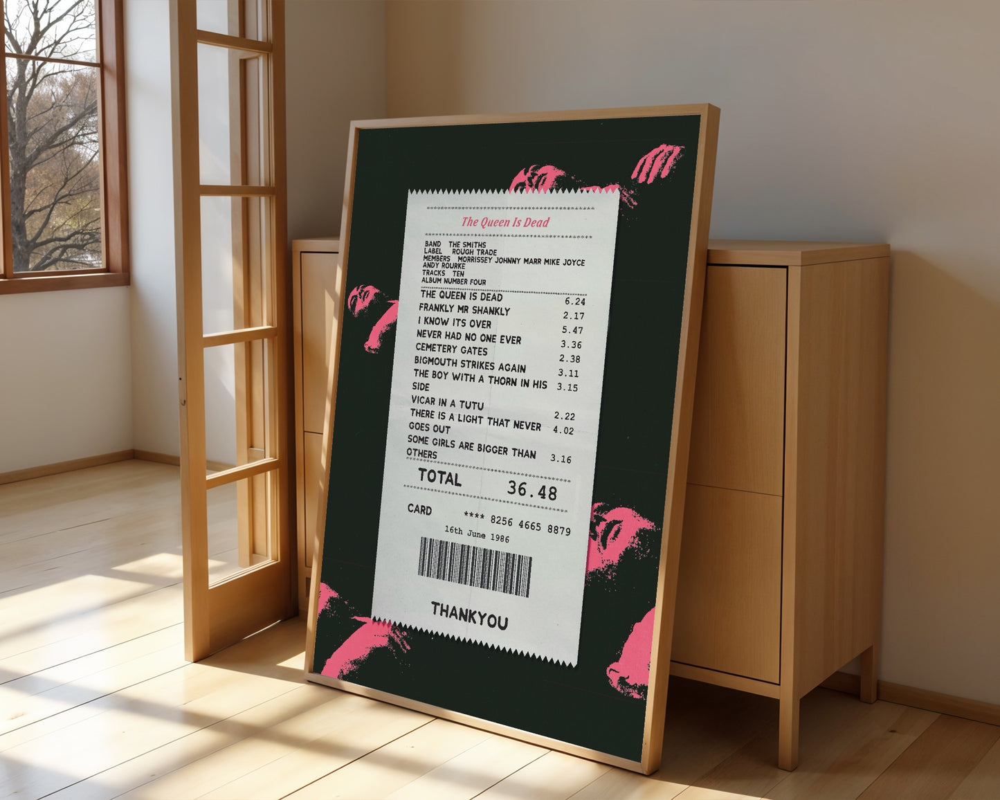 The Smiths Queen is Dead receipt poster