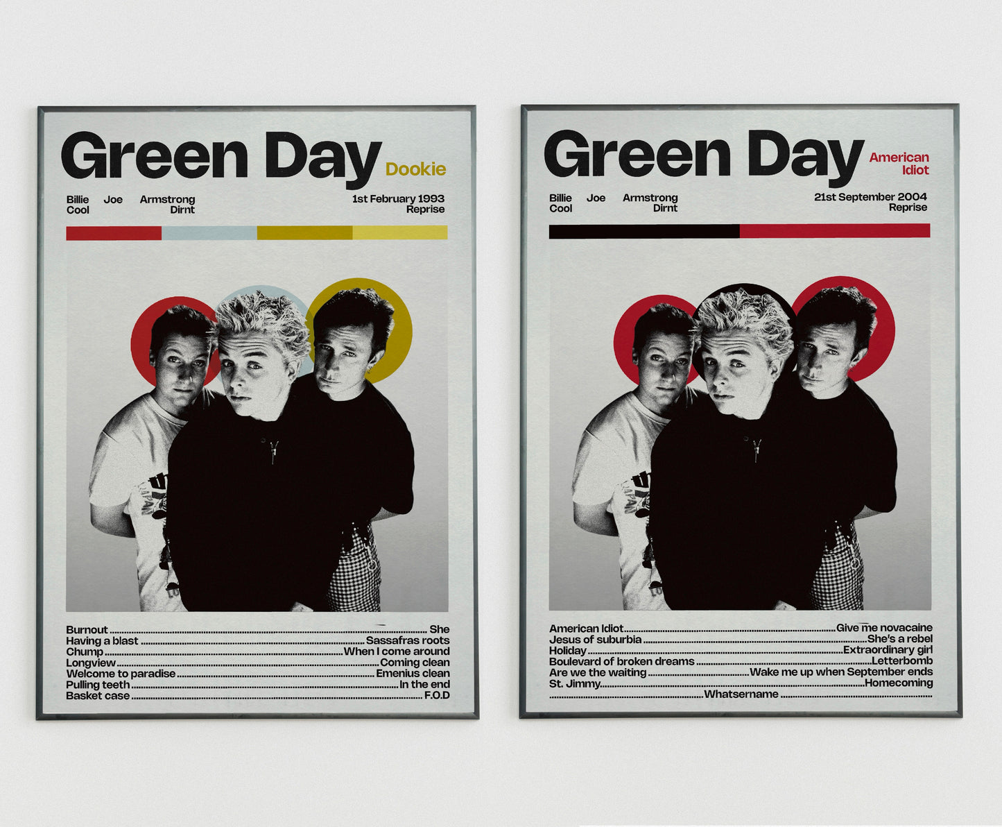 Green Day Album posters