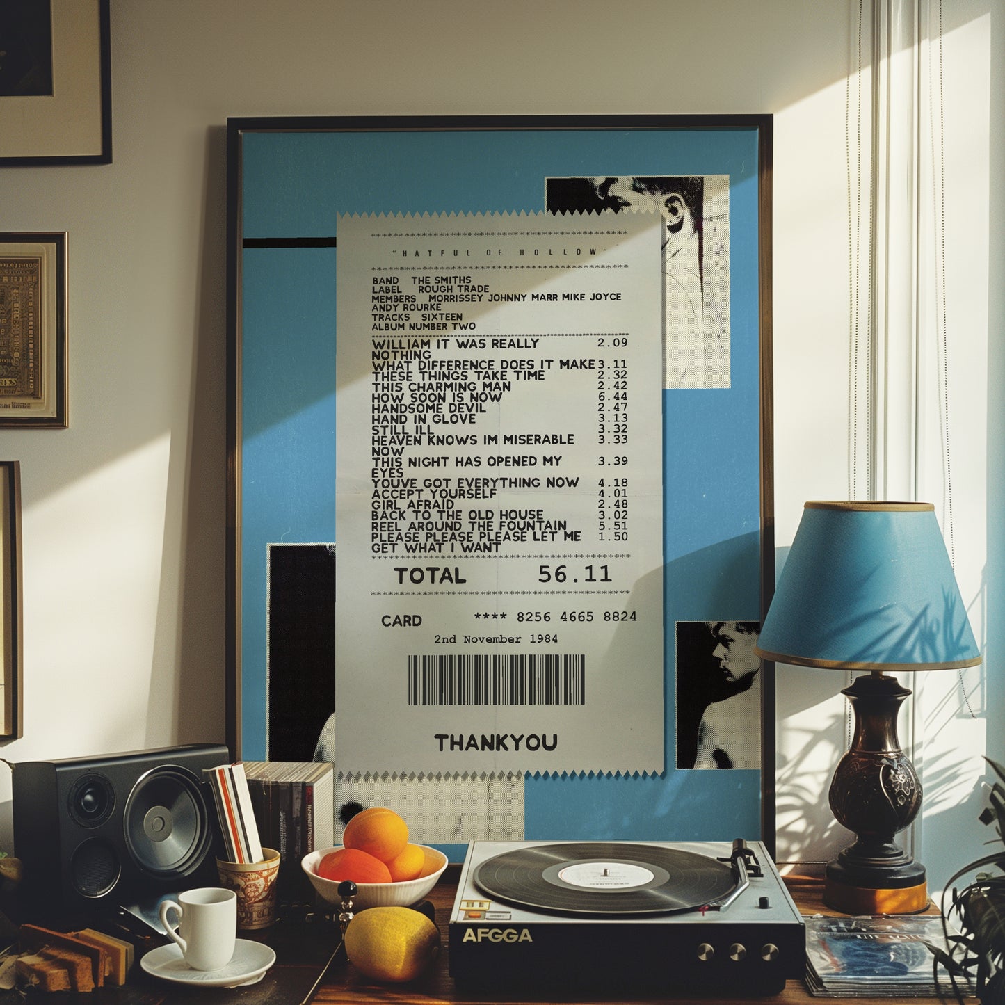 The Smiths Hatful of Hollow receipt poster