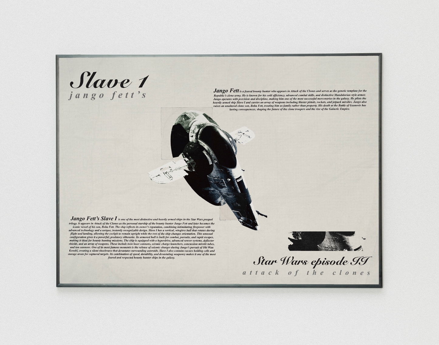 Star Wars Jango Fett’s Slave 1 poster