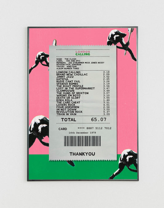 The Clash London Calling receipt poster