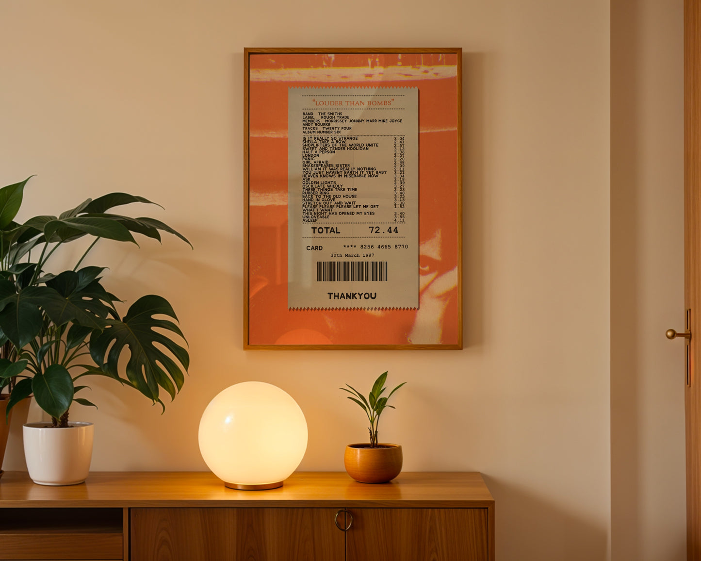 The Smiths Louder than Bombs receipt poster