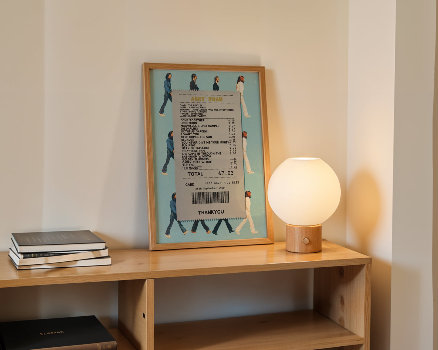 The Beatles Abbey Road receipt poster