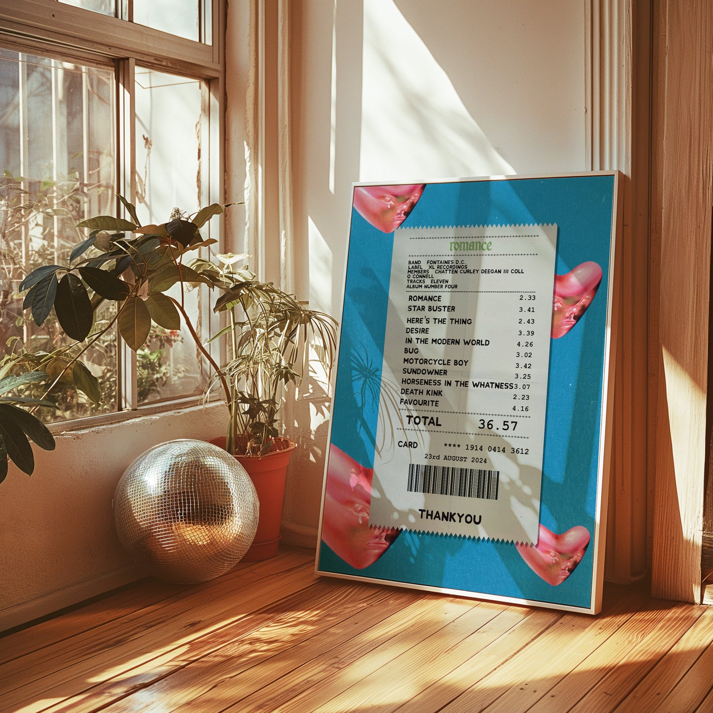 Fontaines D.C. Romance Receipt poster