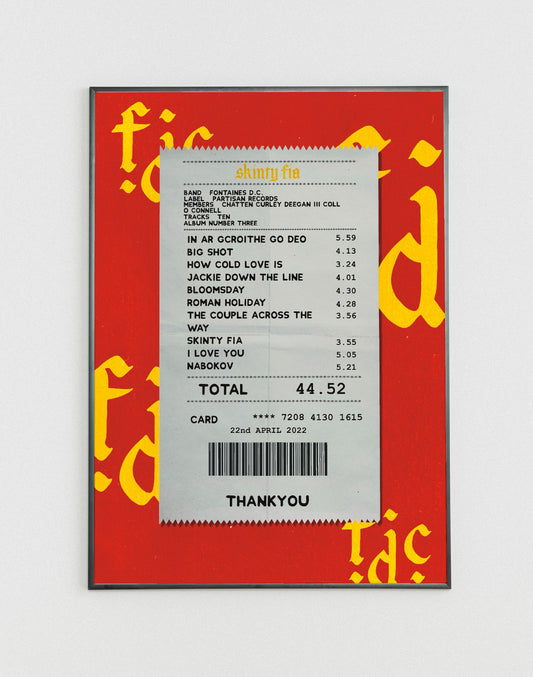 Fontaines D.C. Skinty Fia receipt poster