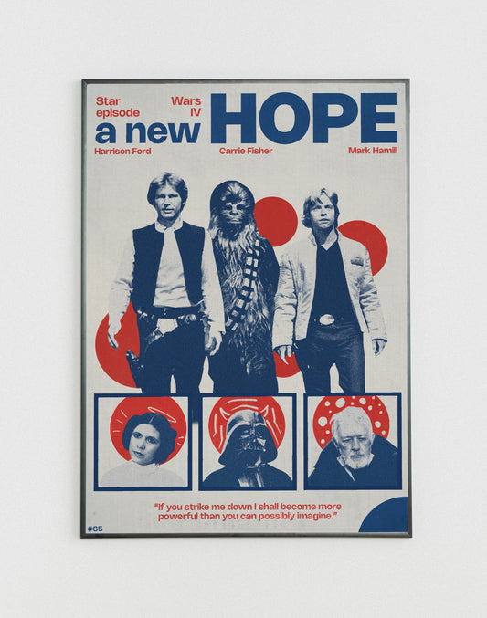 #65 Star Wars episode IV - a new hope poster