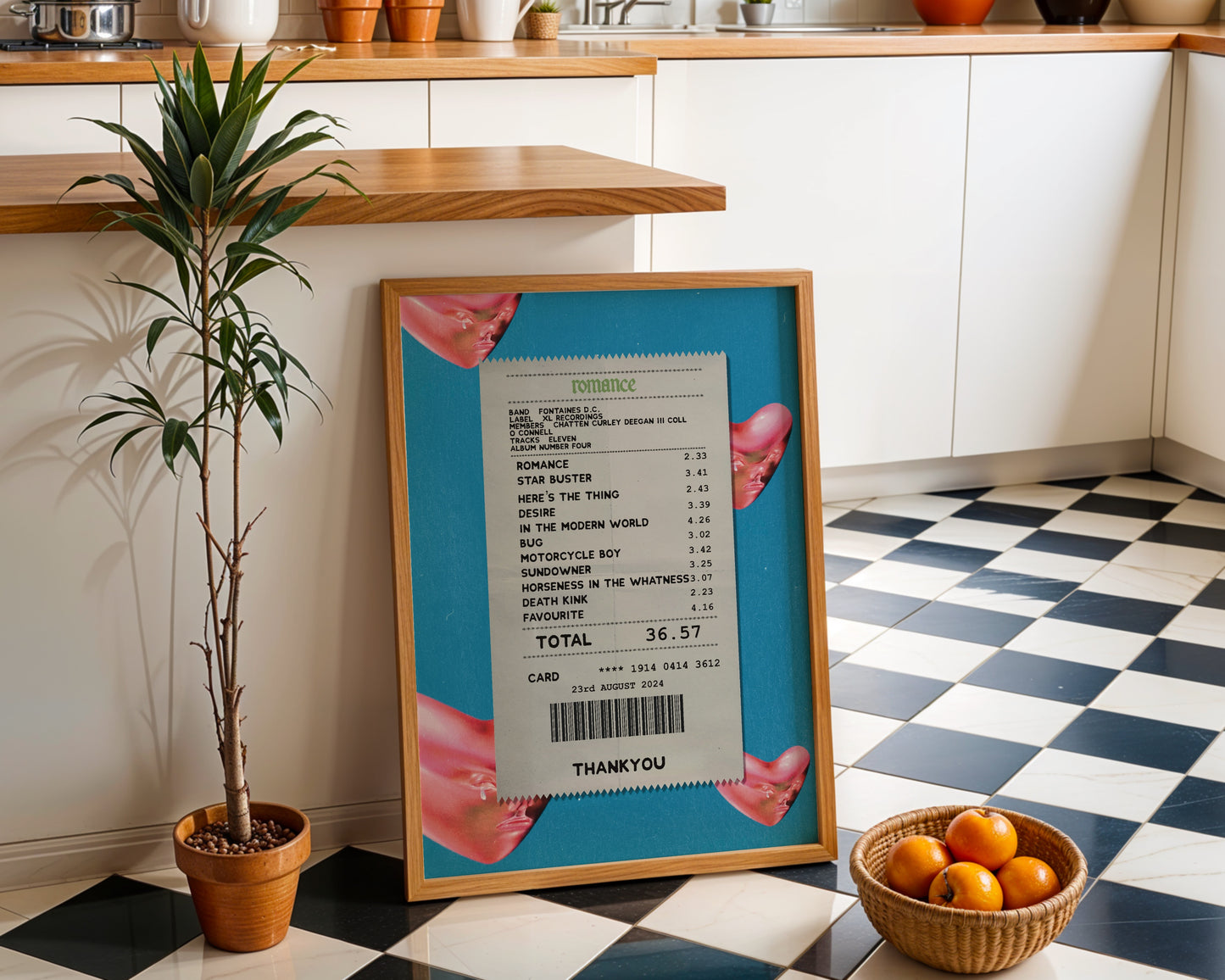 Fontaines D.C. Romance Receipt poster