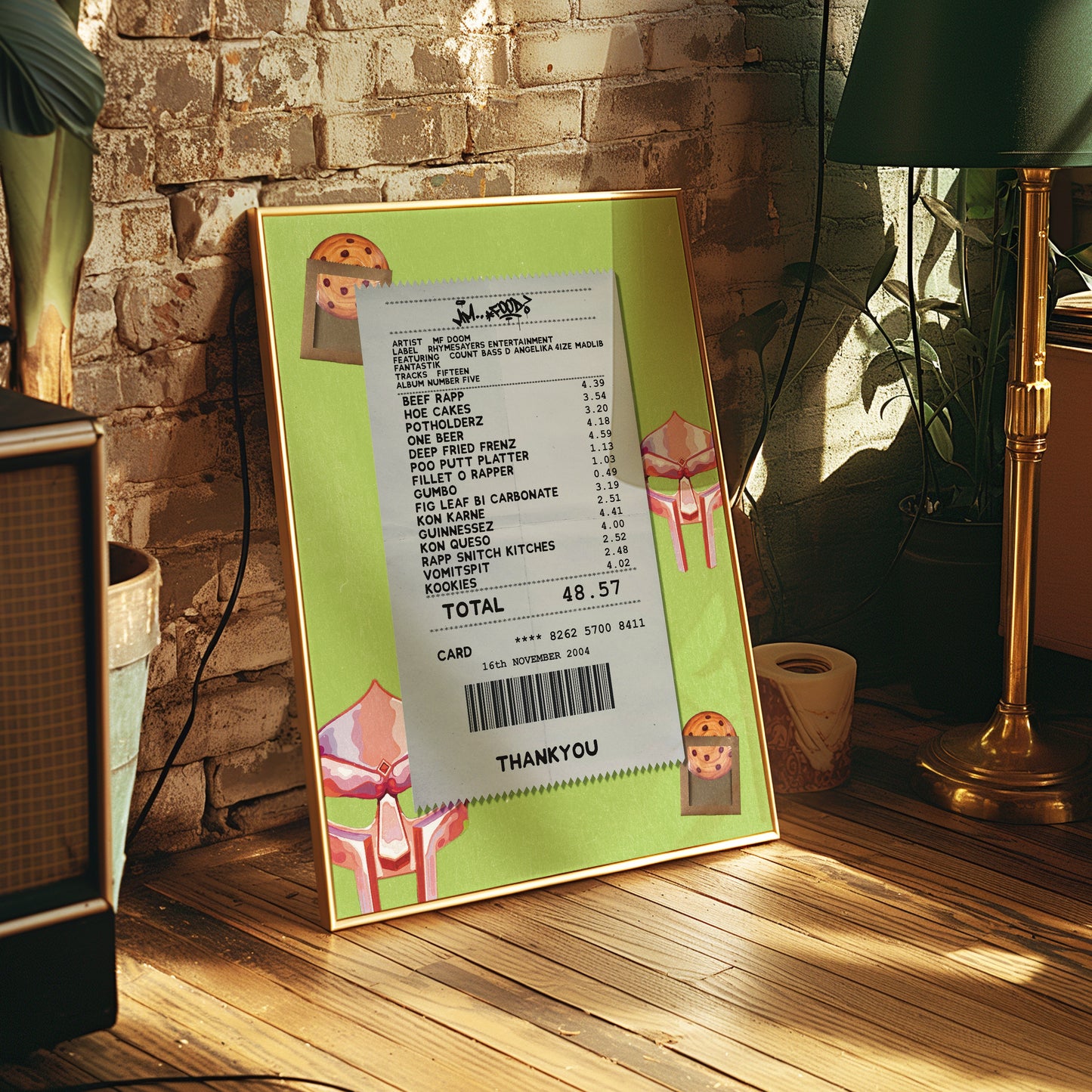 MF DOOM Mm…Food receipt poster