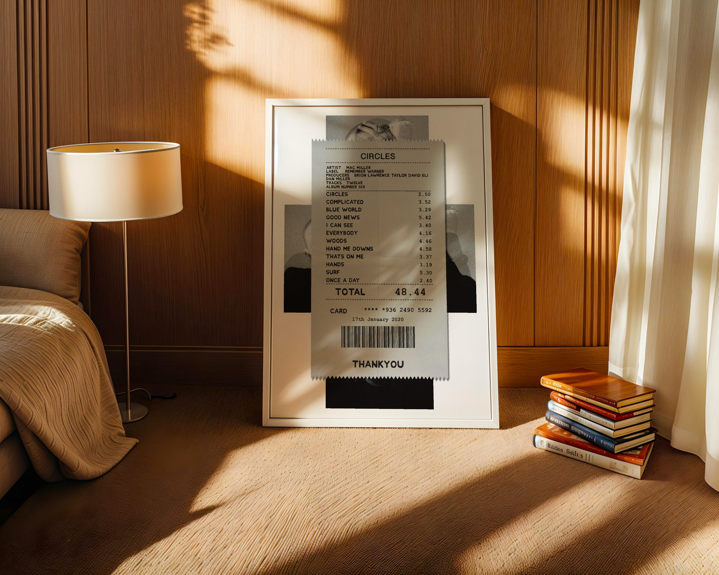 Mac Miller Circles receipt poster