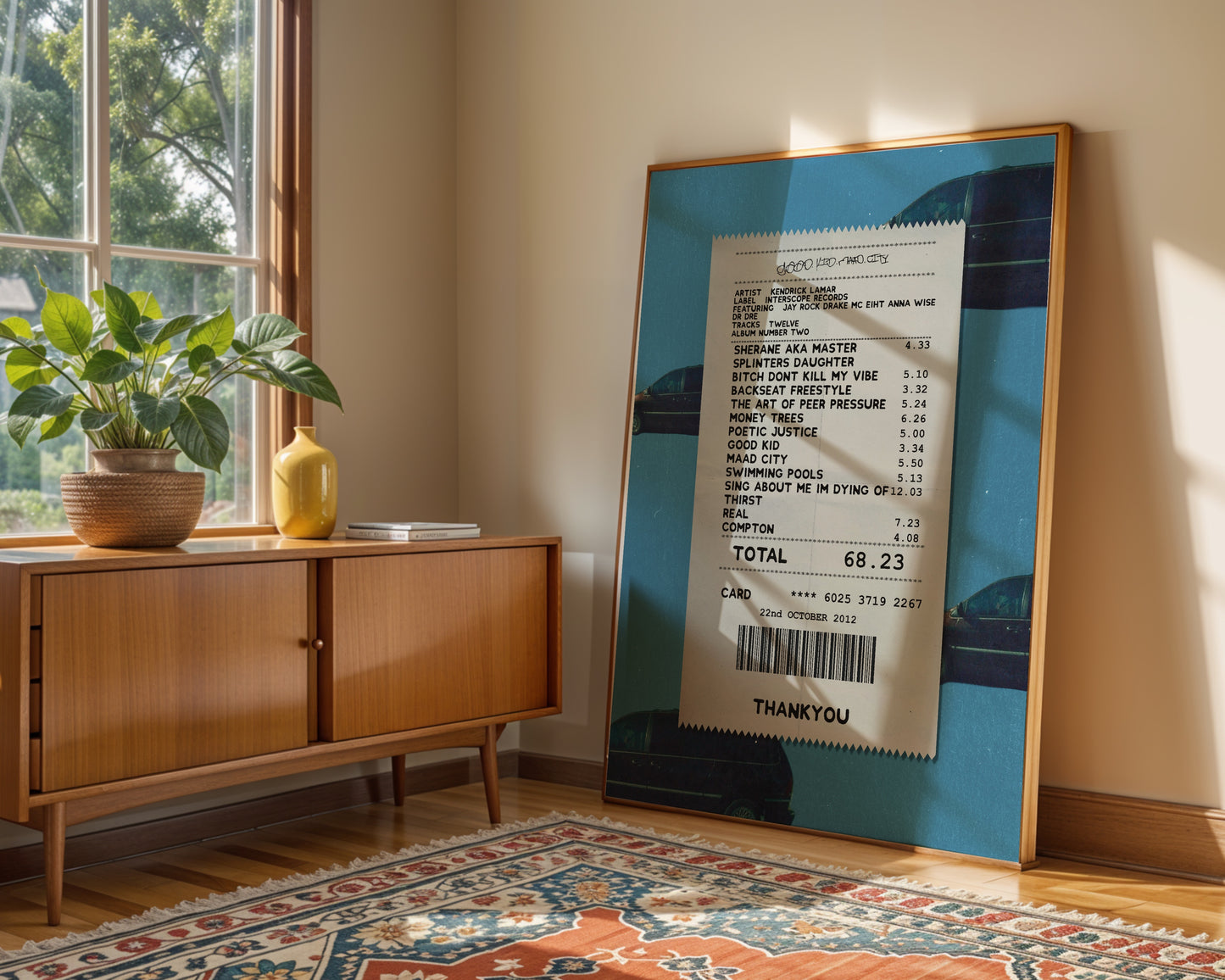 Kendrick Lamar MAAD City receipt poster