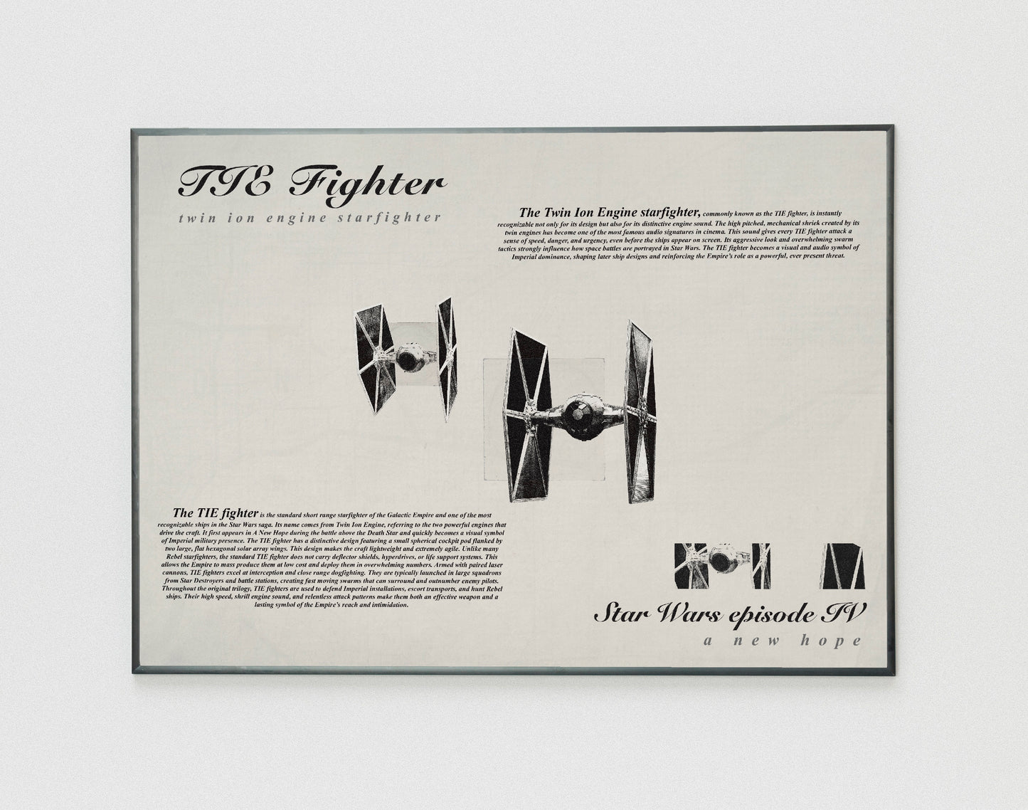 Star Wars TIE Fighter poster