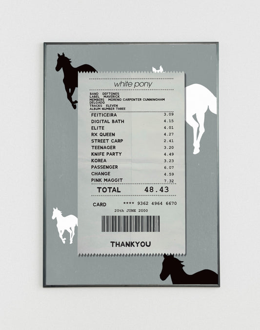 Deftones White Pony receipt poster