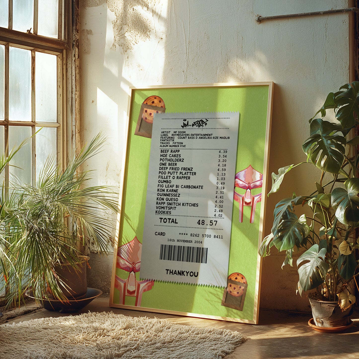 MF DOOM Mm…Food receipt poster
