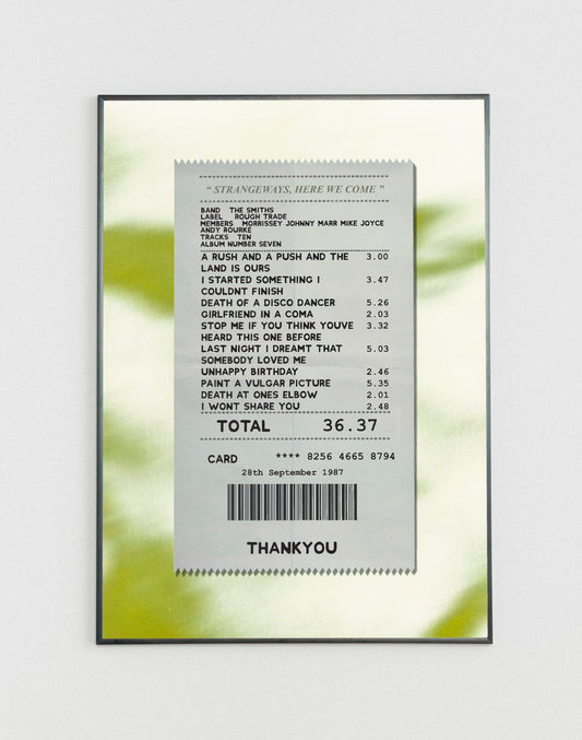 The Smiths Strangeways, Here we come receipt poster