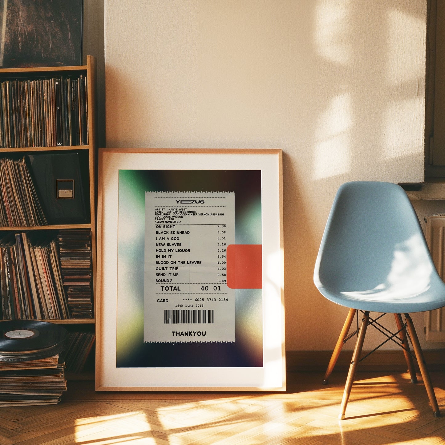 Kanye West Yeezus receipt poster
