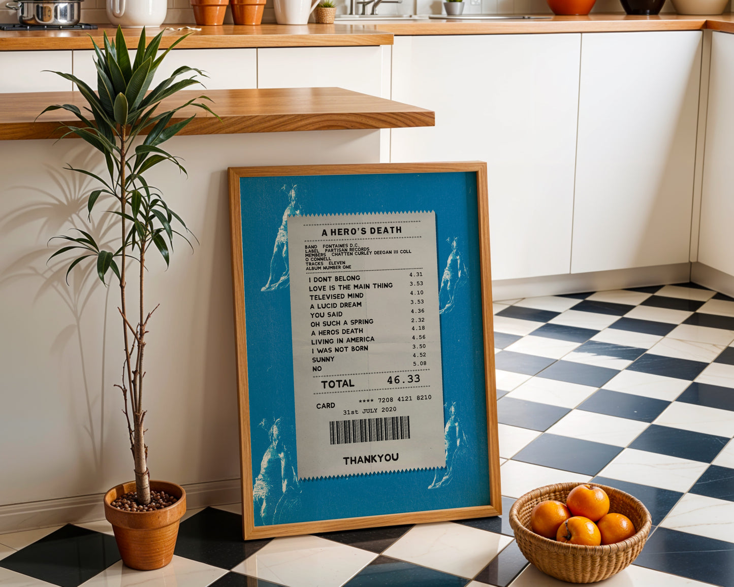 Fontaines D.C. Hero’s Death receipt poster