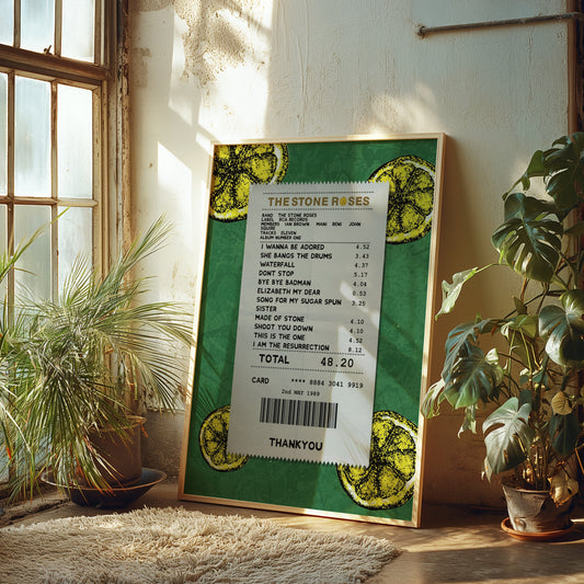 Stone Roses receipt poster
