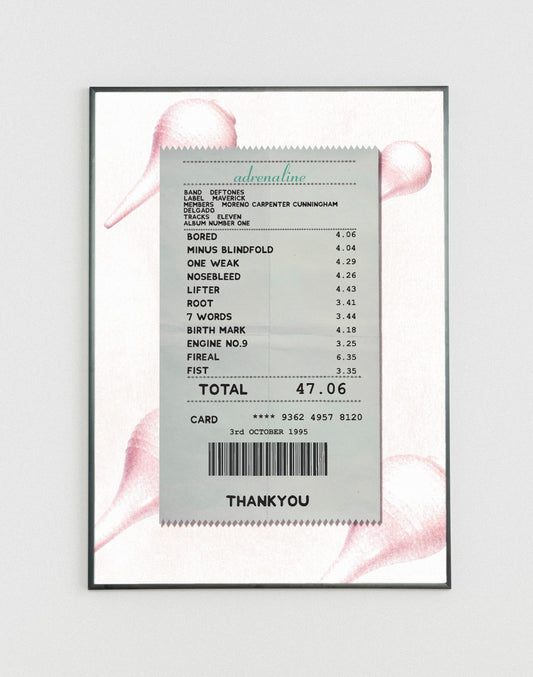 Deftones Adrenaline receipt poster