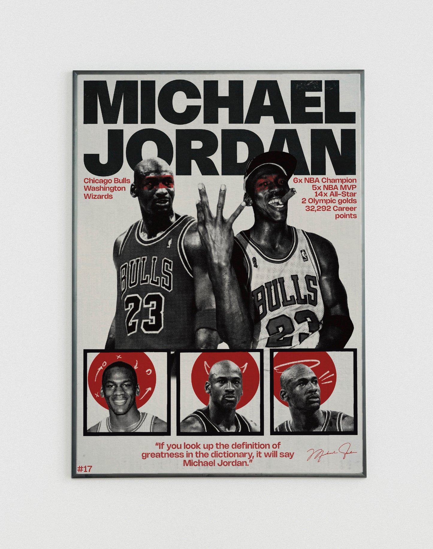 #17 Michael Jordan poster