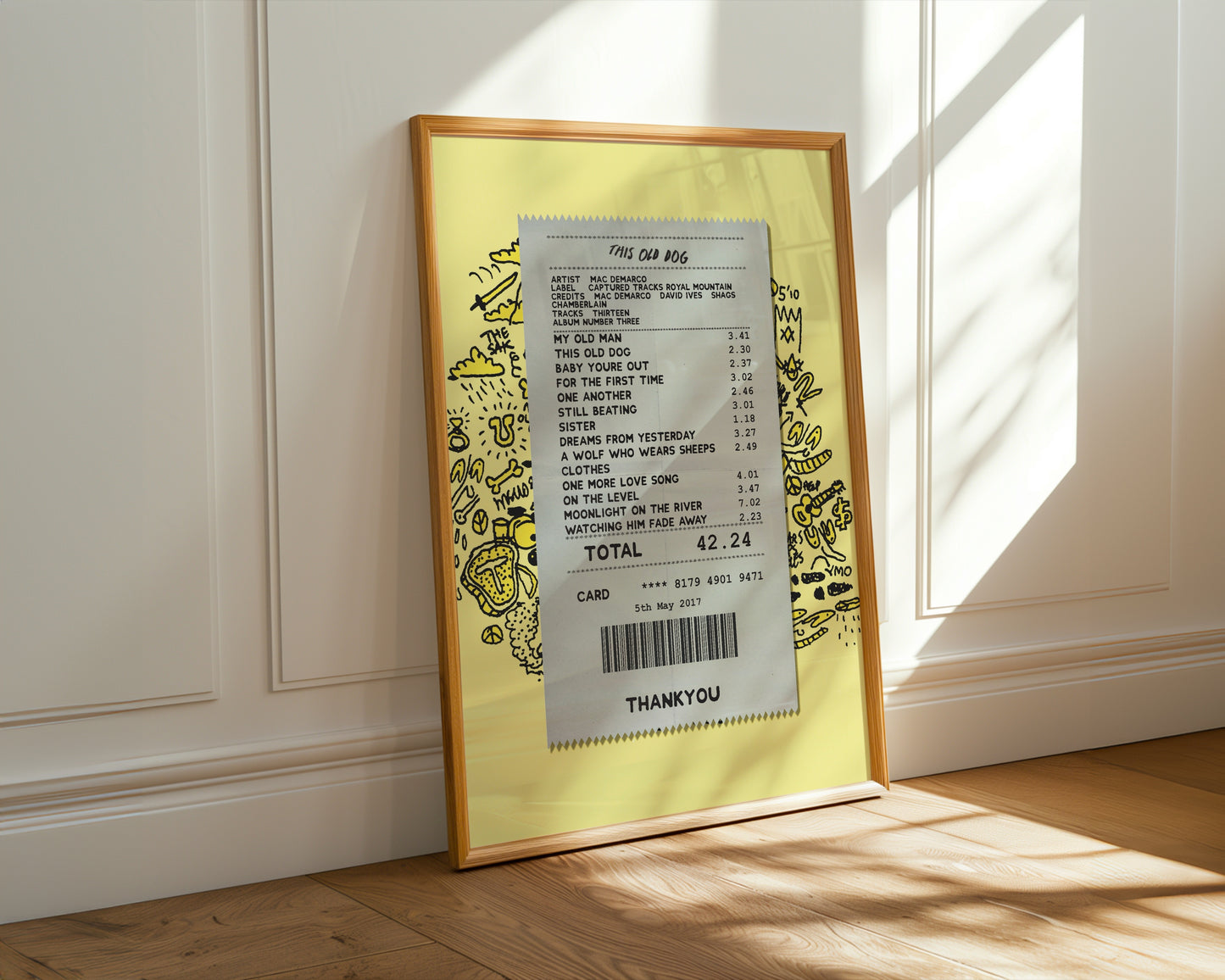 Mac DeMarco This Old Dog receipt poster