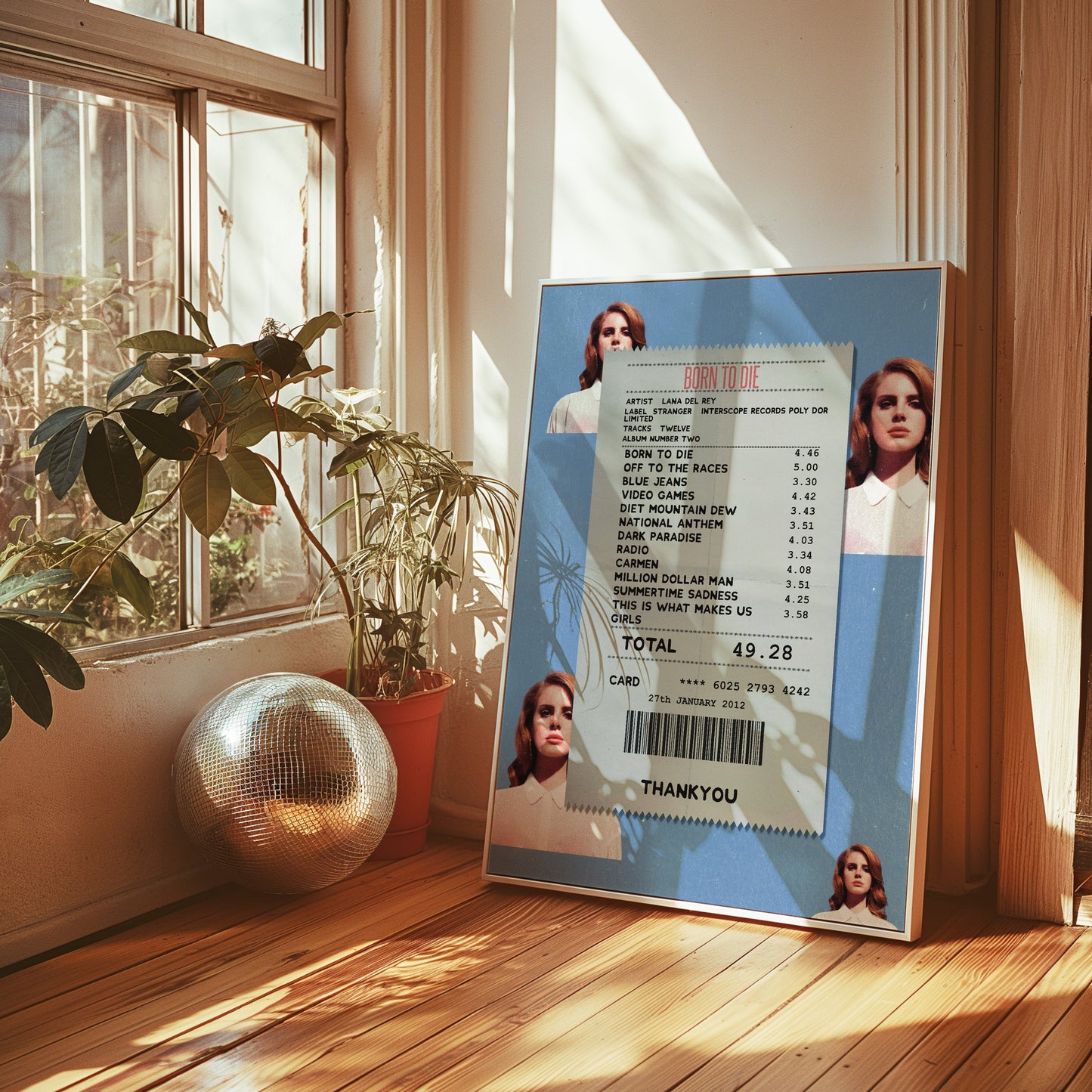 Lana Del Rey Born to Die receipt poster
