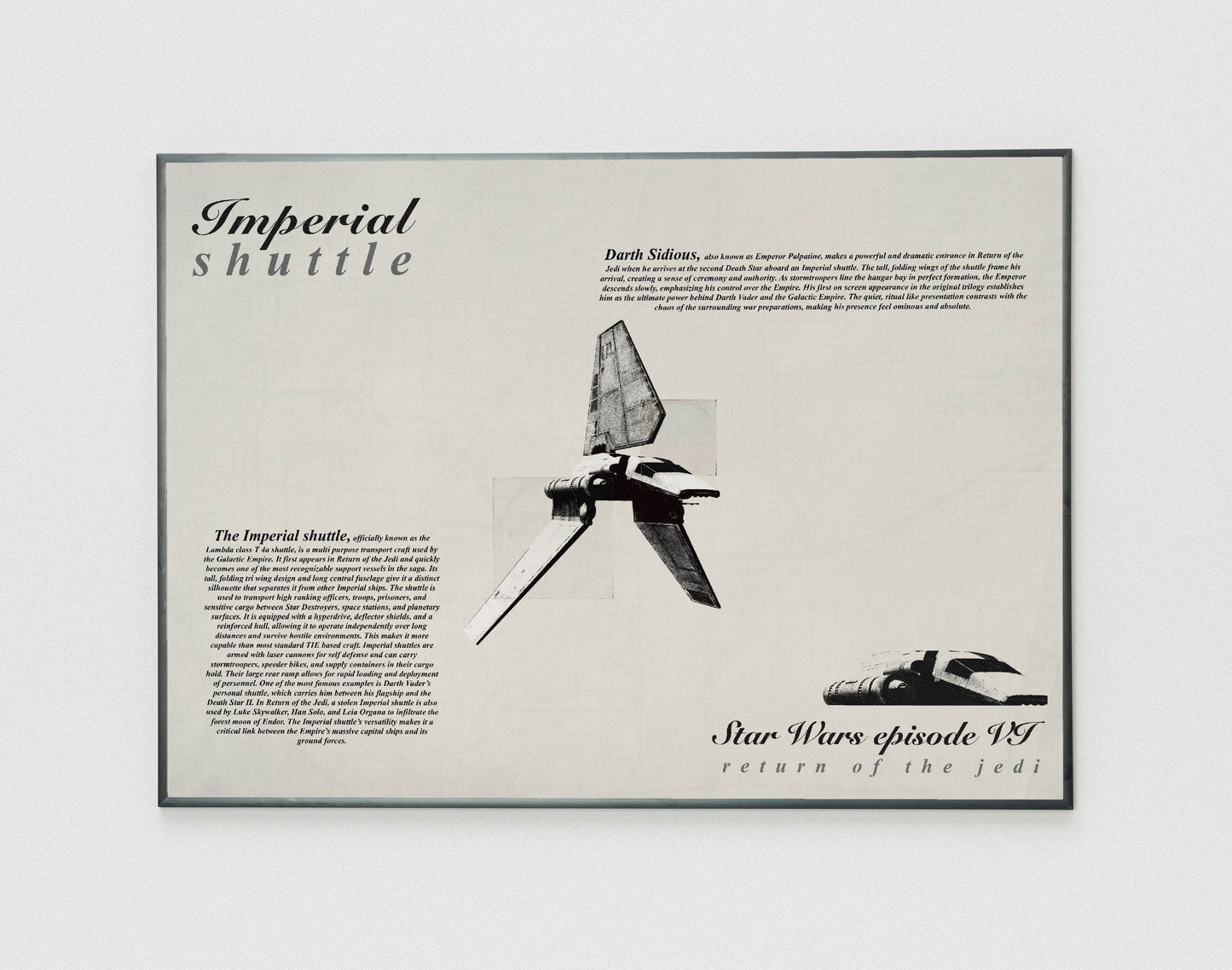 Star Wars Imperial Shuttle poster