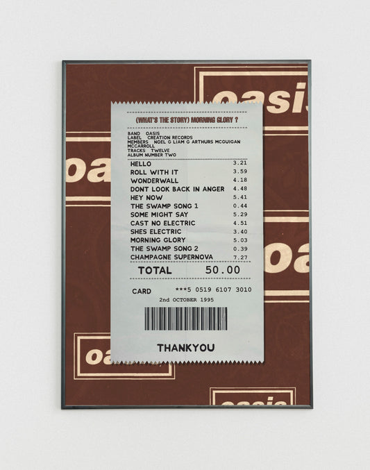Oasis Morning Glory receipt poster