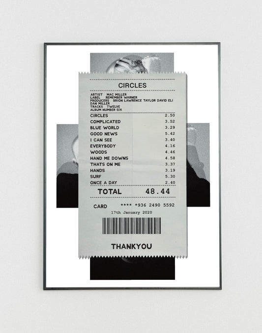 Mac Miller Circles receipt poster