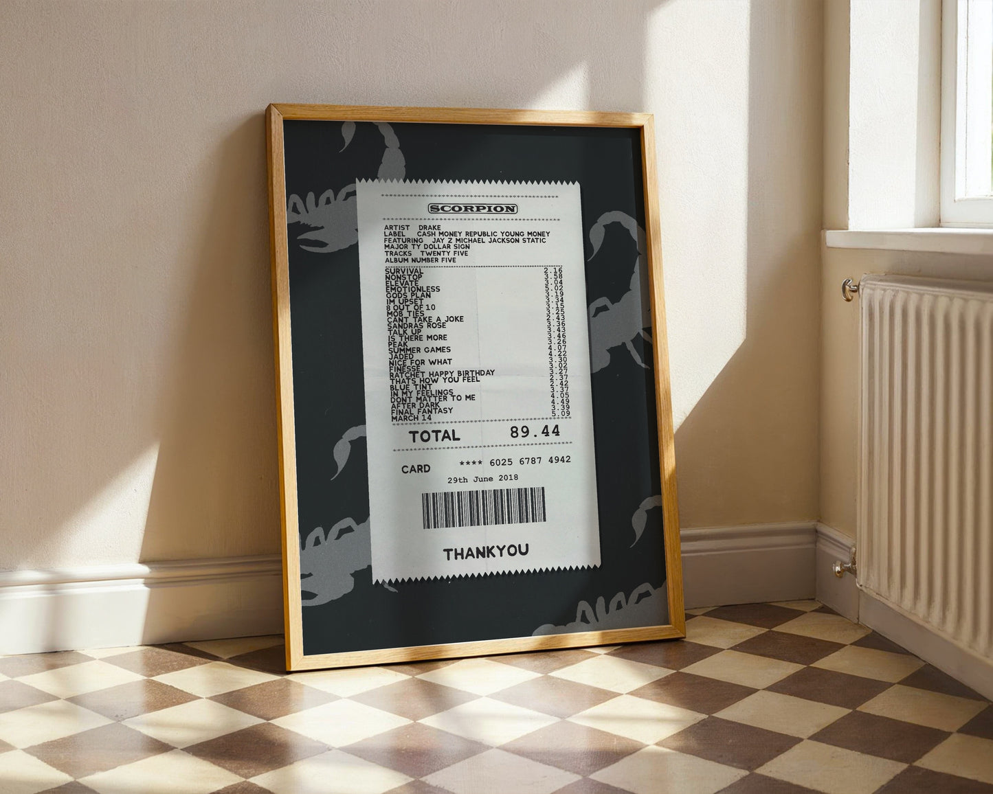 Drake Scorpion receipt poster