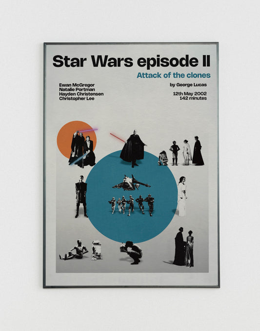 Star Wars Attack of the Clones miniatures poster