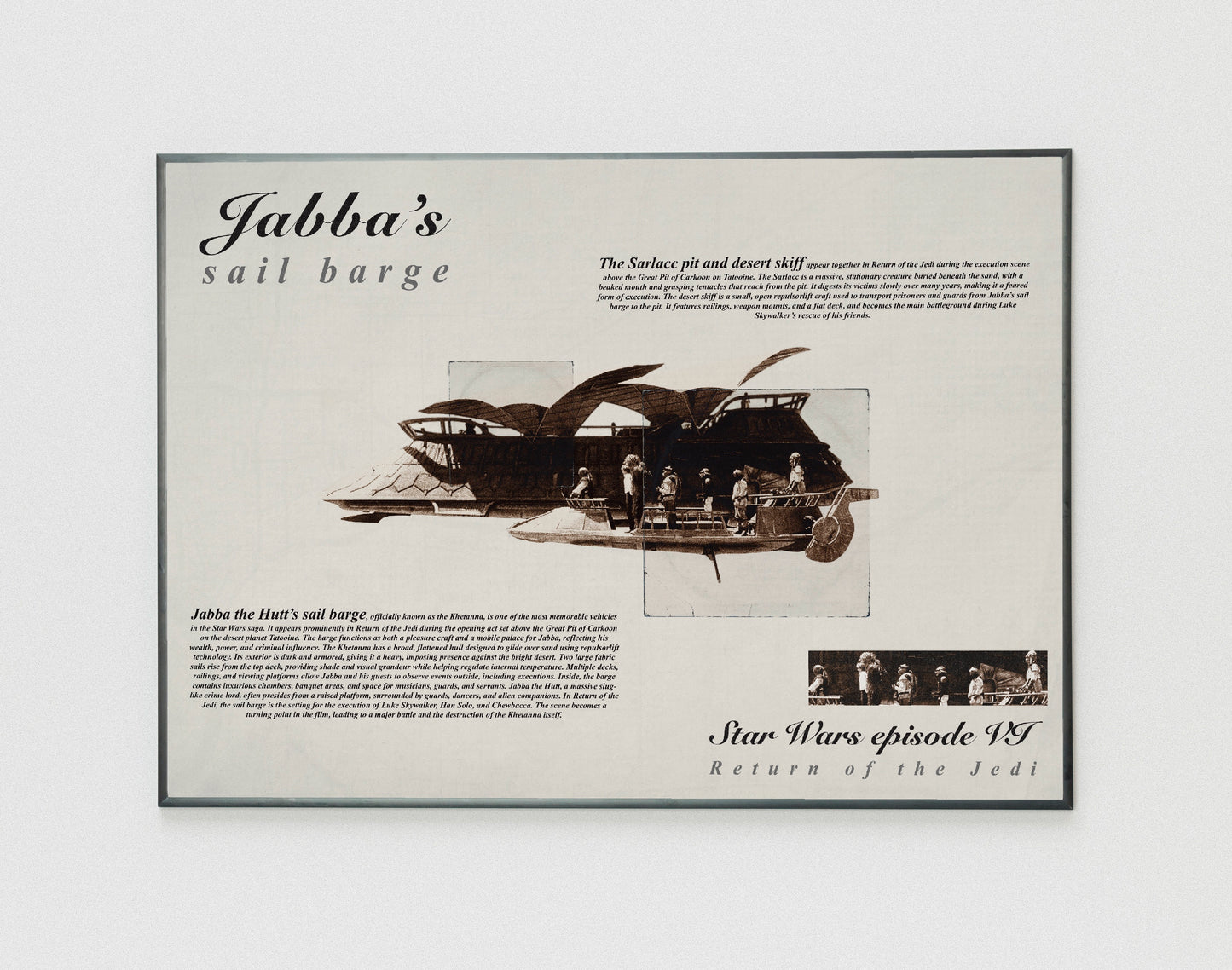 Star Wars Jabba Sail Barge poster