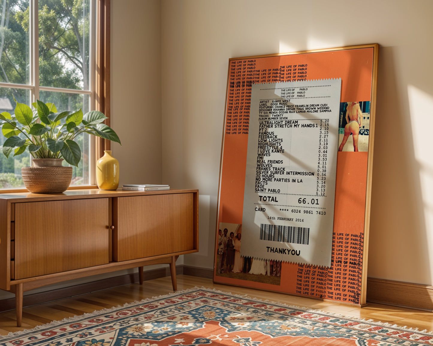 Kanye West Life of Pablo receipt poster
