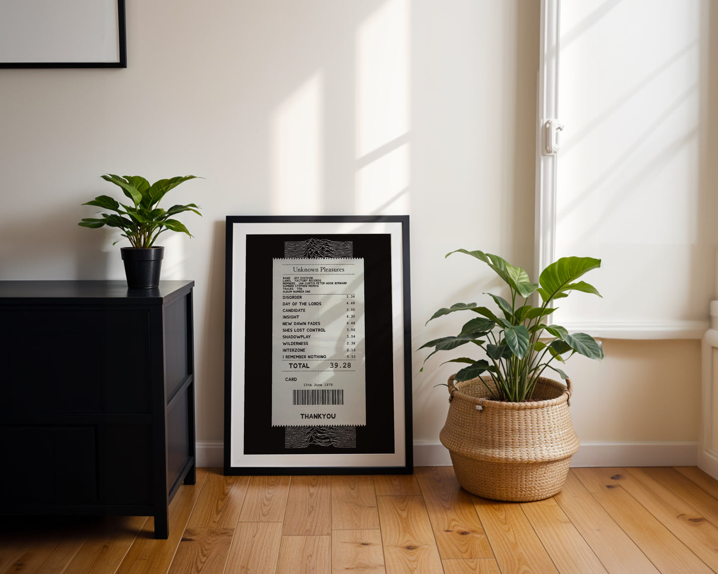 Joy Division Unknown Pleasures receipt poster