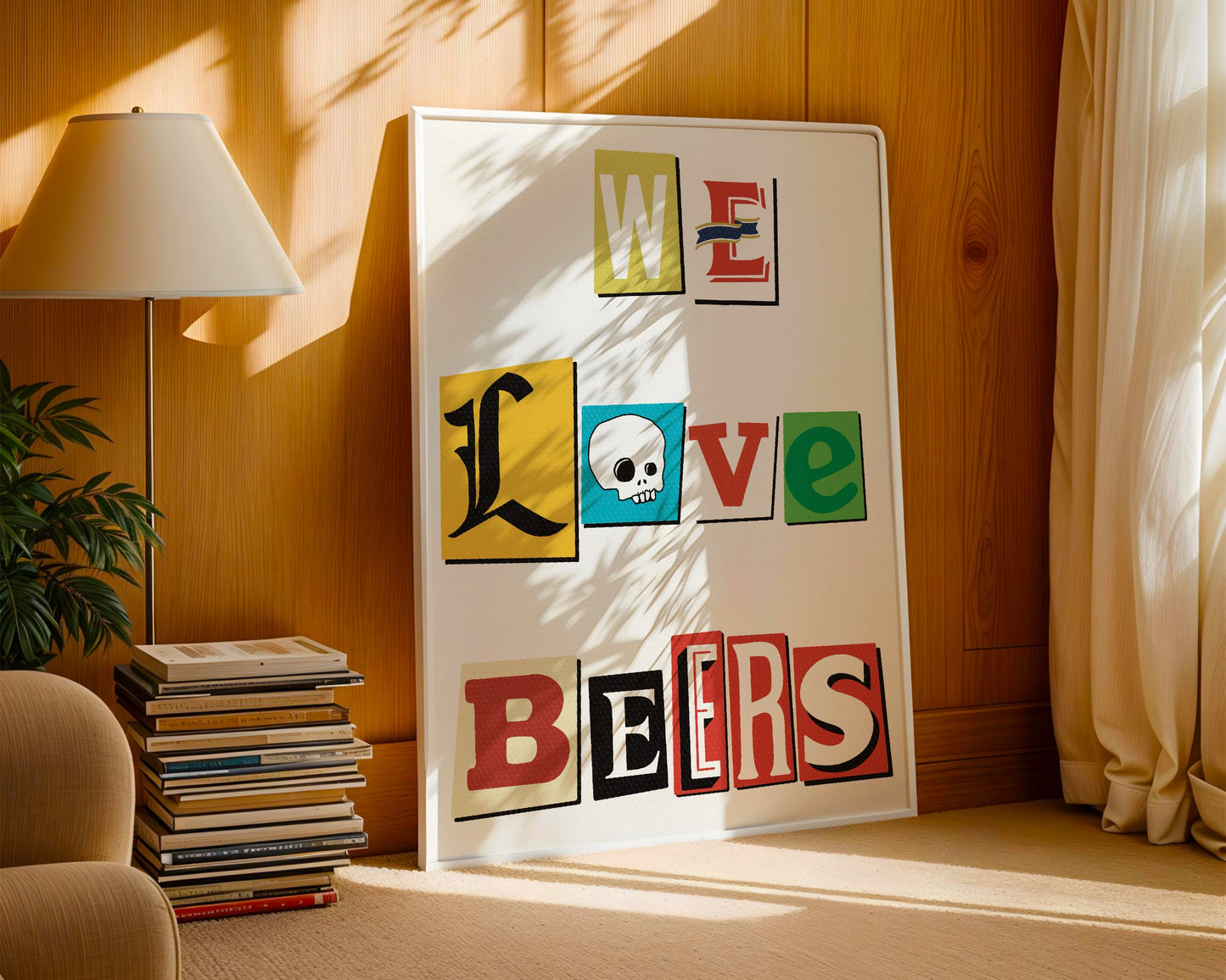 Beer letter cut outs poster
