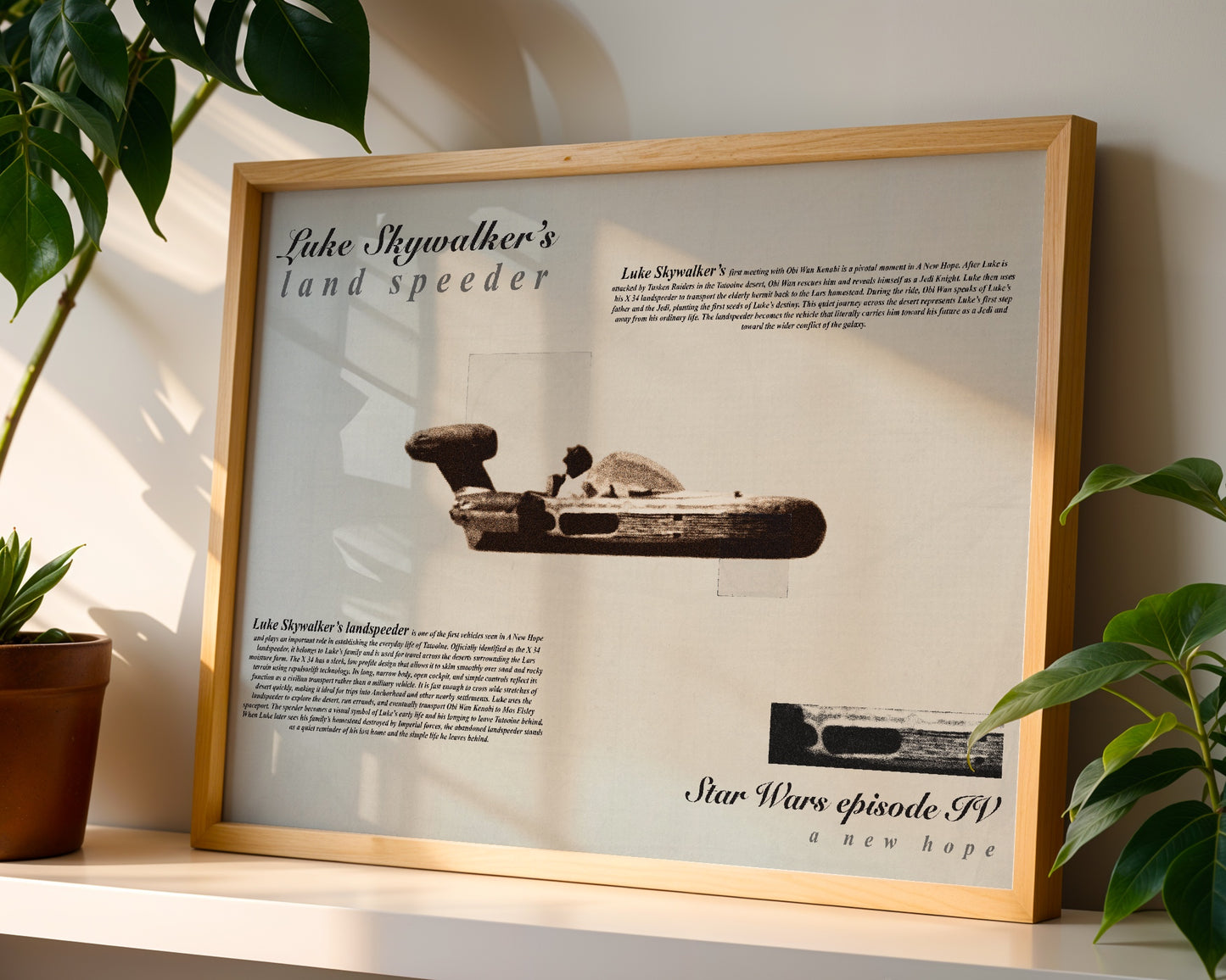 Star Wars Luke Skywalker’s Landspeeder poster