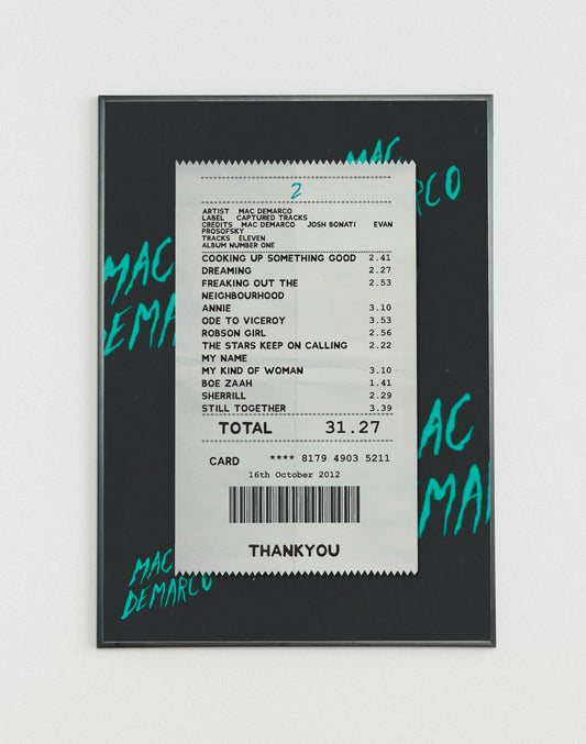 Mac DeMarco 2 receipt poster