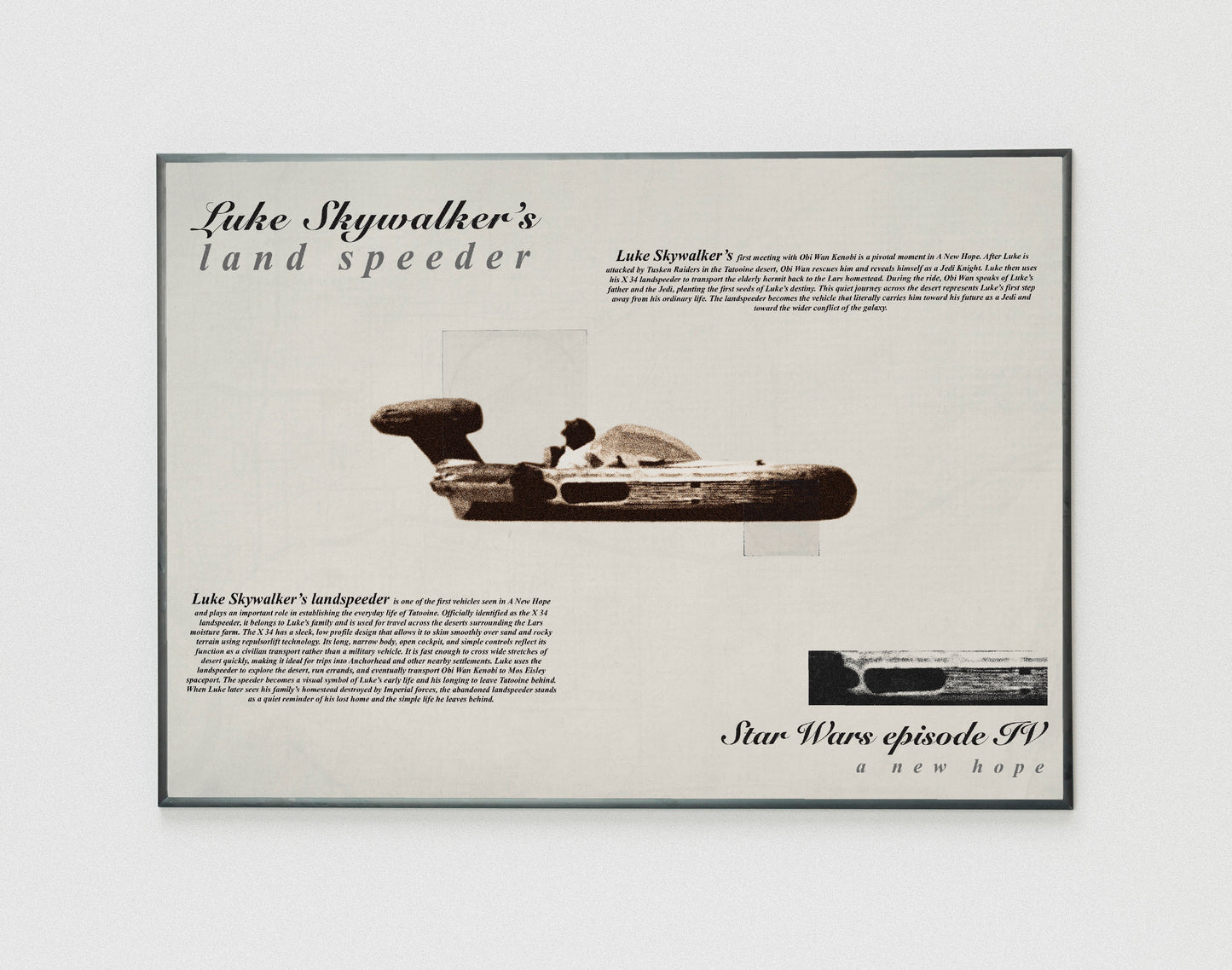 Star Wars Luke Skywalker’s Landspeeder poster
